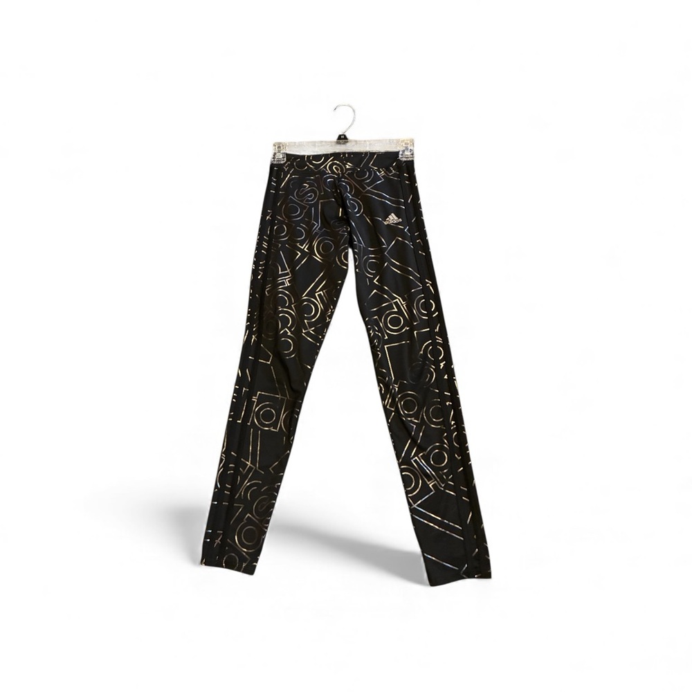 ADIDAS Black and Gold Patterned Pants